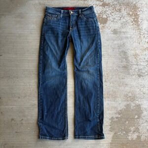 Rock and Roll Cowboy Jeans 34x34 Blue Double Barrel Straight Western Y2K Denim